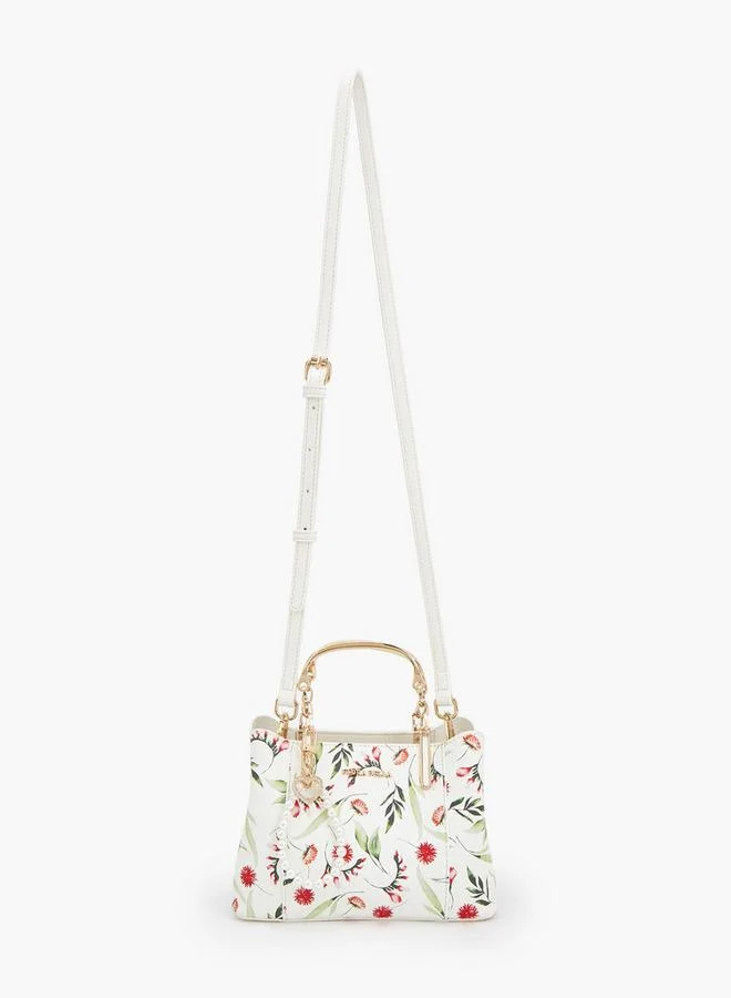 Flora Bella By Shoexpress Printed Tote Bag With Detachable Shoulder Strap